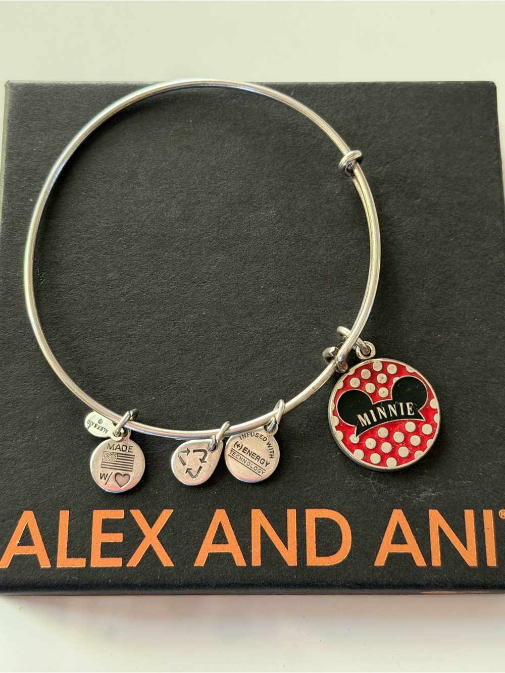 Disney Minnie Mouse Alex and Ani bracelet